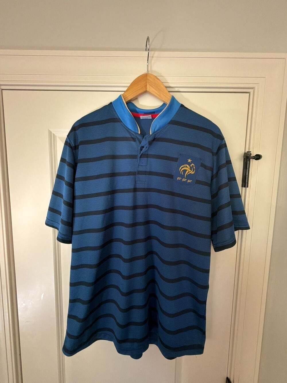 FFF France Zinedine Zidane #10 Striped Jersey